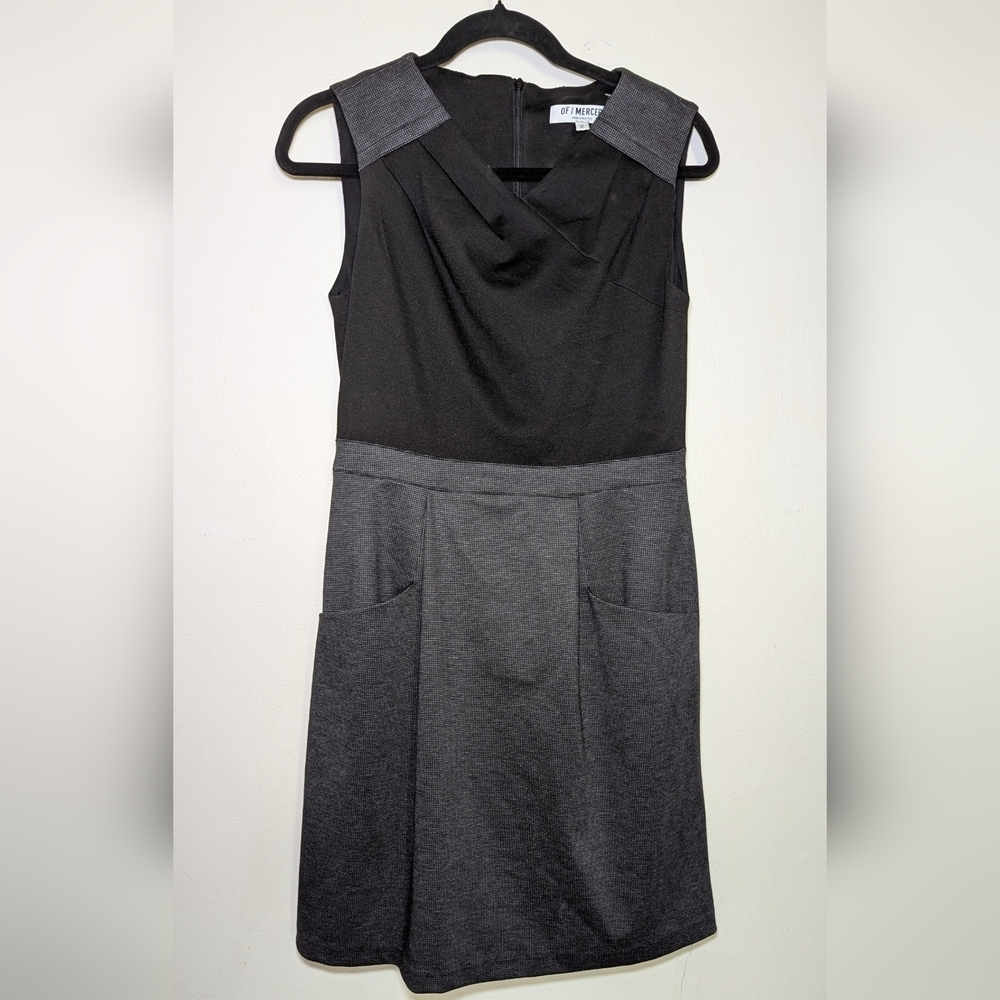 Of / Mercer Black and Gray Sheath Dress with Pockets Women's Size 2